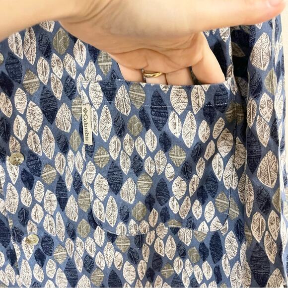Columbia Blue and Gray Casual Button Down Shirt Short Sleeves Men’s size XXL - Picture 5 of 9